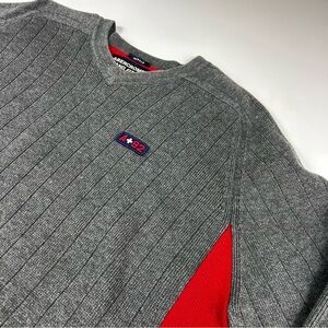 Vintage Abercrombie Fitch Mens XL Muscle Sweater Thick Ribbed Colorblock Y2K A92